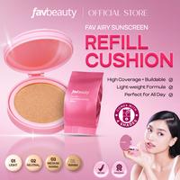 Gambar [BUY 2 GET 5] Soft Glow Refill - Fav Beauty Airy SunScreen Cushion and Lip Balm | Make Up Kulit Wajah Cosmetic Foundation Concealer - LIGHT 01, PANSETTIA 01, 2 SHEET MASK + BRIGHTENING PINK dari FAV Beauty undefined 2 Tokopedia
