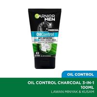 Gambar Garnier Men Oil Control 3 in 1 Charcoal Foam 100ml / 50ml Perawatan Kulit Wajah Berminyak - TLOC 3in1 Charcoal 50ml dari Mintaro Shop undefined 3 Tokopedia