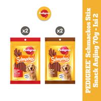 Gambar Pedigree Schmackos STIX Snack Anjing 70 gr - Isi 2 - Smoky Beef dari Whiskas Indonesia undefined 1 Tokopedia