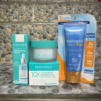 Gambar [FREE POUCH] HANASUI PAKET SKINCARE 3 IN 1 - UNTUK KULIT KUSAM KULIT BELANG & FLEK HITAM - VIT C COLLAGEN SERUM + 10X CERAMIDE PROBIOTICS MOISTURIZER GEL + SUNSCREEN SPF 50 PA++++ - SS spf 50 + Moist Cera + Serum Collagen dari Diamond Store 22 undefined 4 Tokopedia