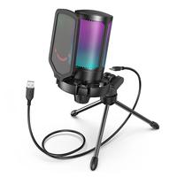 Fifine A6V / A-6V / A6-V Ampli Game USB Gaming Microphone / Condenser for Live Streaming Recording Podcast - foto 2