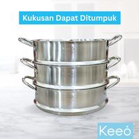 Gambar Keeo 26 cm Kukusan Klakat Steamer Stainless Steel SS304 Anti Karat dari Keeo Home undefined 2 Tokopedia