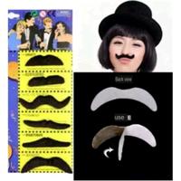 Gambar ((isi 6 pcss))KUMIS PALSU/KUMIS TERLARIS Hitam - isi 6 pcs dari PASAR 07 undefined 4 Tokopedia
