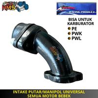 Gambar MANIPOL INTEK INTAKE LEHER ANGSA KARET INTEK MANIPOL MIRING PUTAR STEL PE PWK PWL 30 28 26 24 21 MOTOR JUPITER Z VEGA R NEW SUPRA GRAND BLADE REVO SUPRA 125 KHARISMA CRYPTONE KIRANA SUPRA - INTAKE MIRING, 28/30 dari HMS MOTORR undefined 5 Tokopedia