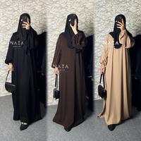 Gambar AURORA ABAYA FURSAN || Gamis Dress cantik Elegant & Simple - S, Black dari Naza Abaya Collection undefined 1 Tokopedia