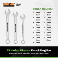 Gambar HIOSHI/Kunci Ring Pas/ECO/ 6/8/10/11/12/13/14/15/16/17/18/19/20/21/22/23/24/25/26/27/28/29/30/32 mm Combination Spanner Wrench Kombinasi / Bolak balik - 25mm dari HioshiToolsOfficial undefined 4 Tokopedia