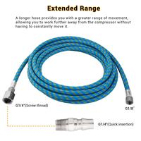 Gambar 3 meter/10-Ft Nylon Braided Airbrush Air Hose Standard 1/8"" - 1/4"" Adapter Suit for Air Bursh Kit 3 in 1 Tool Accessories dari defaultstore-138 undefined 2 Tokopedia