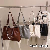 Gambar EkyS Tas Tote Bag Wanita Kulit Sintetis Resleting 1997 dari Ekyno Shop undefined 3 Tokopedia