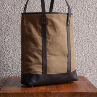 Gambar Slim Leather Tote Mocca Waxed Twill dari Letsdothis Indonesia undefined 2 Tokopedia