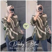 Gambar Derby Blus Rajut Jumbo Atasan Rajut Jumbo Terbaru Atasan Wanita Jumbo - derby black, all size dari Nath Olshop undefined 2 Tokopedia