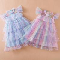 Gambar [LITTLEOTOTO] 2-8T Dress SCARLET LONG SLEEVE Premium Model Korea GLITTER Gliter mewah WEDNESDAY Baju Pesta Aqiqah Baptis Anak Perempuan Putri Princess Frozen - NUDE, 18-24bln dari Littleototo undefined 3 Tokopedia