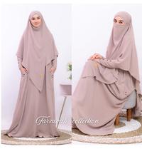 Gambar gamis haviza abaya set french khimar syar'i abaya plus hijab umroh terbaru crinkle mewah variasi kancing - hitam, L LD 105CM dari farzanah outlet bdg undefined 2 Tokopedia