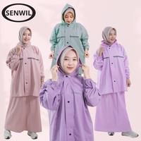 Gambar Jas Hujan Setelan Wanita Senwil PVC Premium - Pink Cream, Hijau, Biru - Setelan Rok Dusty Pink, M dari senwil store undefined 1 Tokopedia