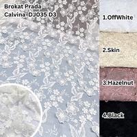 Gambar Kain Brokat Praday Calvina DJ035 D3 murah motif cantik bagus untuk seserahan atau bridesmaid (lebar 130cm) cocok untuk pakaian atasan kebaya atau dress kondangan wisuda - 2. Skin, 1M dari Matahari Textile undefined 1 Tokopedia