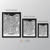 Gambar Seoul City Map Art Poster Peta A3 Wall Decor Minimalis Hiasan Dinding - Frame Coklat dari Kataku Wall Decor undefined 4 Tokopedia