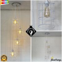 Gambar Lampu Gantung Hias Minimalis 4 in 1 untuk di Pasang di Ruang Tamu Kamar Teras Dapur Dekorasi Rumah Estetik Ready Warna Hitam Putih Gold Bahan Besi dan Stainless - SILINDER/HITAM 4 - PLAFON BULAT HITAM, GANTUNG 4 - TANPA BOHLAM dari PLANET LAMPU INDONESIA undefined 5 Tokopedia