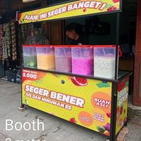 Gambar PRE ORDER Booth Portable Meja Lipat Rombong Es Buah Kekinian Es Aquarium ukuran 2 meter - Aluminium Hitam dari Lapak Booth undefined 1 Tokopedia