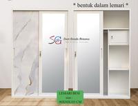 Gambar [ PLAT BESI ] LEMARI PAKAIAN SLIDING BESI 2 PINTU PUTIH MOTIF MARMER KOMBINASI SLD 907 dari Sinar Garuda Bersama undefined 1 Tokopedia