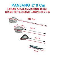 Gambar Tanggok Serokan Jala Ikan Jaring Ikan Lipat Teleskopic Aluminium Saringan Ikan - 150 CM dari kios grosir iding undefined 1 Tokopedia