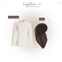 Gambar Outfit Mahogany | One Set Kulian | Kemeja Salur + Rok Joda + Jilbab Bella | Setelan Wanita - BU99N  Baju Dewasa - Oneset 3in1 dari Bubuu Outfit undefined 5 Tokopedia