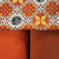 Gambar Kain Batik Qiroati Oren Paket 1 Meteran Batik dan Polosan Bawahan Murah dan Berkualitas - Qiroati polosan bata dari Fash Fashion undefined 2 Tokopedia