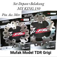 Gambar PIRINGAN DISC CAKRAM SET STANDAR PNP MX KING DEPAN/BELAKANG FROUTING - Set Grigi Gold, PNP MX king dari @Pin Acc Motor@ undefined 1 Tokopedia