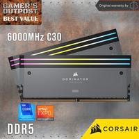 Gambar CORSAIR DOMINATOR TITANIUM RGB 96GB (2x48GB) DDR5 DRAM 6000MHz C30 INTEL XMP/AMD EXPO - White dari Gamer's Outpost undefined 1 Tokopedia