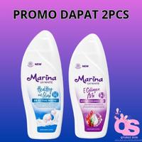 Gambar [JUMBO] Promo Dapat 2pcs | Beli 1 Gratis 1 | Marina jumbo Ukuran Besar 460ml | Marina UV White Healthy and Glow | Marina UV White E Collagen Asta - Marina Lotion Biru 2Pcs dari Qyuruz Skin undefined 1 Tokopedia