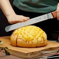Gambar PISAU ROTI STAINLESS PISAU GERIGI PANJANG SERRATED BREAD CAKE KNIFE - Gerigi Besar, Standar dari Cipta Wholesale undefined 5 Tokopedia