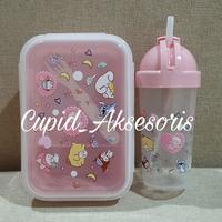 Gambar 1 SET TEMPAT MAKAN LUNCH BOX DAN BOTOL MINUM KOTAK MAKAN MIXED KARAKTER SANRIO KUROMI BENING TRANSPARAN dari Cupid Aksesoris undefined 4 Tokopedia