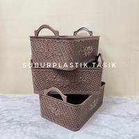 Gambar [3 pcs] Keranjang Rosita 02 Deliplast |Tempat Penyimpanan Stock Makanan |Keranjang Murah Serbaguna Berkat Hajatan Piknik - 3 pcs dari Subur Plastik undefined 5 Tokopedia