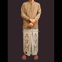 Gambar AHS sarung bordir motif songket gunung 100% timbul bahan katun CODE S.K.G ABU 01 Lembut Muslim Pria Dewasa  Hitam Tenun dari AHS Moslem undefined 3 Tokopedia