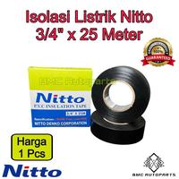 Gambar Isolasi Listrik Nitto 3/4" x 25M Original Asli / Grosir Solatip Solasi PVC Hitam Nito 3/4 inch 25 Meter dari BMC Autoparts undefined 2 Tokopedia