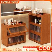 Gambar LOVE Loker kecil/Rak Bambu/Rak Serbaguna/Rak Dapur Susun/Rak Serbaguna/Tahan Debu alat alat meja kpop - 4L-50*20*65cm dari LOVELY HOME1 undefined 1 Tokopedia