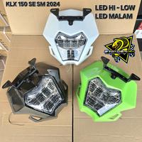 Gambar LAMPU DEPAN KLX 150 SM SE 2024 / BATOK LAMPU KLX BF / KEDOK LAMPU LED LASER KLX - ASSY 2023 KLX PUTIH dari cobraMX undefined 1 Tokopedia