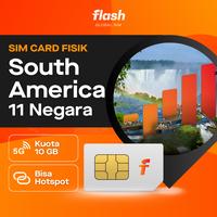 Gambar SIM Card South America 11 Negara Big Quota Flash Global SIM (Simcard Peru, Argentina, Brazil, Chile, Colombia, Uruguay) - 3GB, 15 Hari dari Flash Global SIM undefined 1 Tokopedia