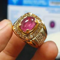 Gambar Cincin Batu Permata Ruby Asli Natural Ikatan Perak 926 Kombinasi Silver & Gold - cincin ruby, 7 dari Davin permata undefined 5 Tokopedia