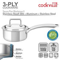 Gambar Panci Susu Stainless / Panci Saus Stenlis / Black Rose Sauce Pan 3ply COOKVILLE CKB807 dari Galea Kitchenware OFFICIAL undefined 1 Tokopedia