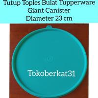 Gambar TUTUP TOPLES BULAT TUPPERWARE (GIANT CANISTER) DIAMETER 23 CM WARNA - Biru Muda dari shaidar nafian shops undefined 3 Tokopedia