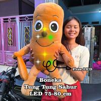Gambar Boneka Tung Tung Sahur 80cm Jumbo Xl L M LED Menyala , Boneka Anomali Lucu - M 35 cm LED, COKAT dari OceanDolls undefined 1 Tokopedia