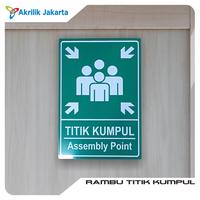 Gambar Rambu titik KUMPUL | Assembly Point | Signage dari Akrilik Jakarta Advertising undefined 1 Tokopedia