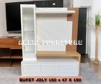 Gambar Bufet Pajangan Tempat TV Type Jolly Full Lampu LED by CMS - Furniture - Abu tua (laci abu tua) dari Alexi Herlina Furniture undefined 4 Tokopedia