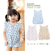 Gambar [NEW MOTIF] CUIT Matsuri Ruffle Romper Dress Anak Bayi 3 Bulan - 2 Tahun baju Bayi Perempuan Floral Series - Dreamy Blues, S (3-6 Bulan) dari CUIT BABYWEAR undefined 1 Tokopedia