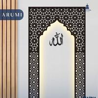 Gambar Hiasan Dinding Mihrab Mushola | Arumi - 110x220cm, Hitam dari nuansaislamic undefined 1 Tokopedia
