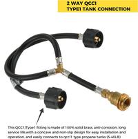 Gambar Propane Y Splitter Hose Converter Pipe with Gauge Universal 2-Way Qcc1/Type1 Inlet & POL/QCC1 Exit Connect 5-40lg Tank Grill dari Nash Nex undefined 4 Tokopedia