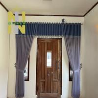 Gambar GORDEN JENDELA MINIMALIS 90% BLACKOUT (MODEL PONI MEWAH RENDA KRISTAL BULET) WARNA ABU SILVER (BAWAH) ABU DOFF (ATAS) - 6 GELOMBANG, 50CM dari ILANUR GORDEN undefined 3 Tokopedia