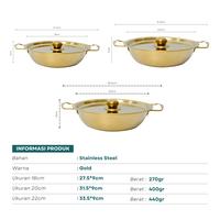 Gambar Set Panci Emas  18cm 20cm 22cm Korea Multifungsi Panci Ramen Stainless Steel Food Grade Kitchenware - 22cm dari Houseland.id undefined 3 Tokopedia