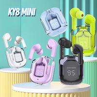 Gambar [3 GRATIS] KY8 MINI Transparan Earphone, 5 Warna, Suara Stereo Level HiFi, Earphone Nirkabel Bluetooth, Layar Digital LED, Kontrol Sentuh, Headset Peredam Bising, Mikrofon Internal - Hitam dari KY TECH INDONESIA undefined 1 Tokopedia
