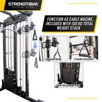 Gambar All In 1 Trainer STRENGTHBAE Power Rack Smith Machine Cable Machine Cable Crossover Functional Trainer Home Gym Multi Fungsi Half Rack Squat Stand dari Strengthbae undefined 5 Tokopedia