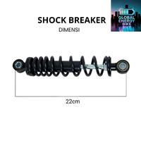 Gambar Shockbreaker belakang / Shock absorber sepeda listrik universal ukuran 22cm 1set ( 2 pcs) dari GLOBAL ENERGY BIKE undefined 2 Tokopedia